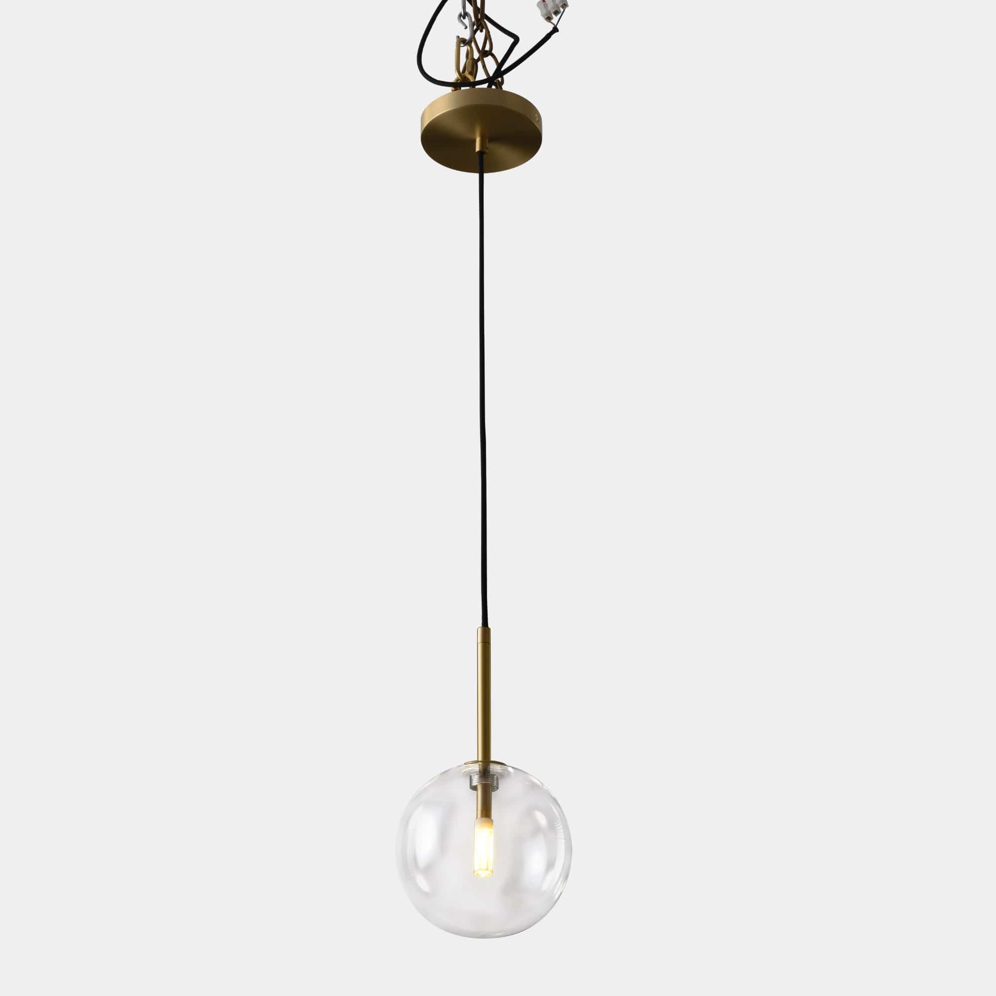 Aurelia Sphere Glass Pendant Light Medieval Inspired - OpalDwell