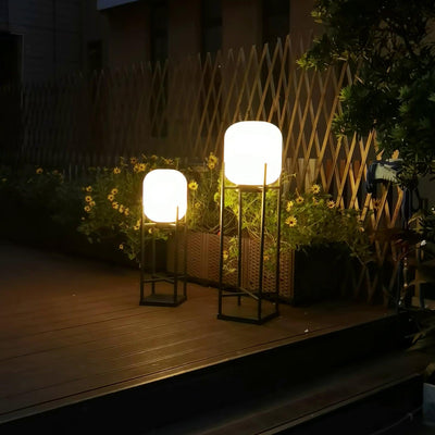 LumaSpry Outdoor Solar Lamp Stainless Steel and Glass - OpalDwell