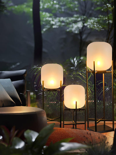 LumaSpry Outdoor Solar Lamp Stainless Steel and Glass - OpalDwell