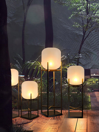 LumaSpry Outdoor Solar Lamp Stainless Steel and Glass - OpalDwell
