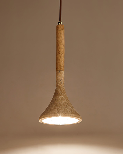 Ardena Natural Wood Pendant Ceiling Light Minimalist - OpalDwell