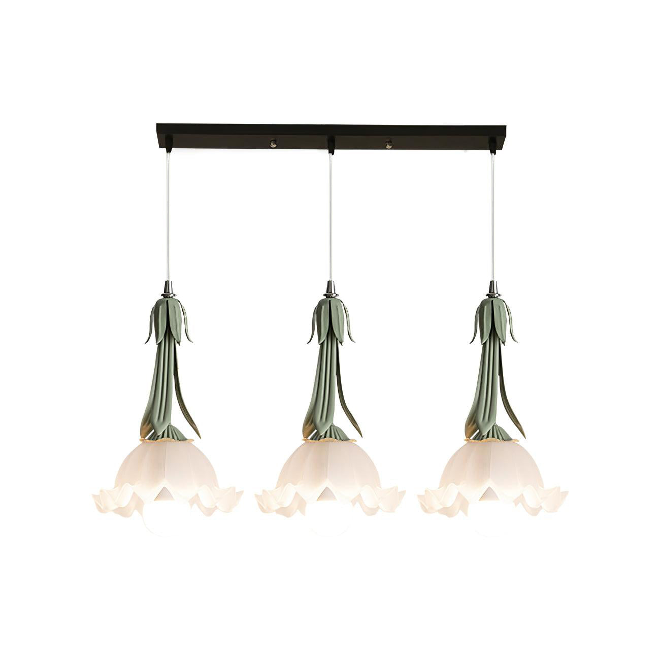 PetalGlow Floral Motif Pendant Lamp With Soft Glow - OpalDwell