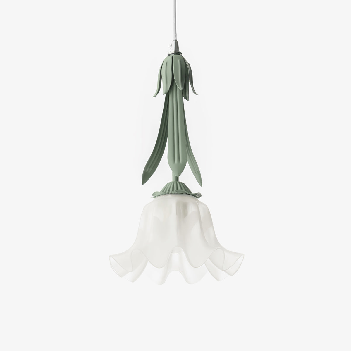 PetalGlow Floral Motif Pendant Lamp With Soft Glow - OpalDwell