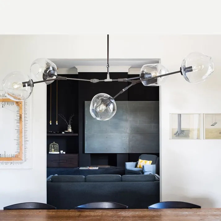 LustraNova Glass Bubble Pendant Light With Branching Arms Ambient Lighting - OpalDwell