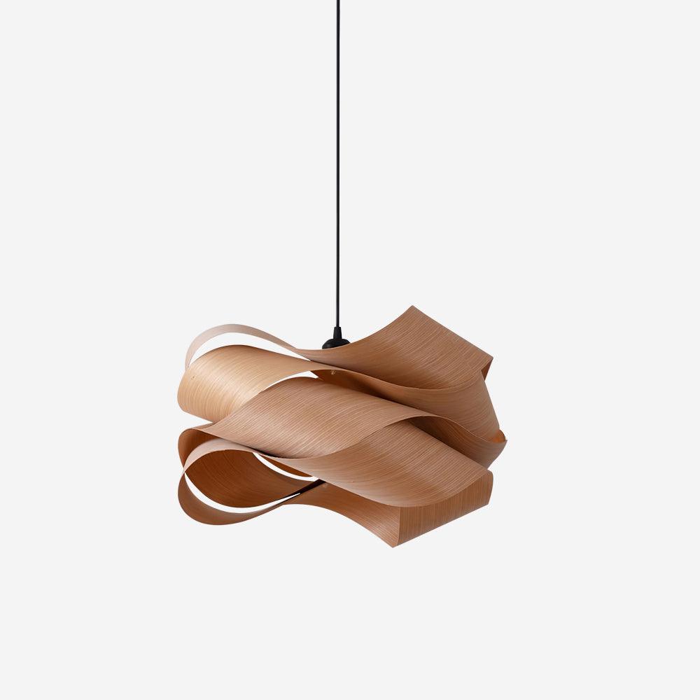 LumaOak Handcrafted Wood Grain Pendant Light for Living - OpalDwell