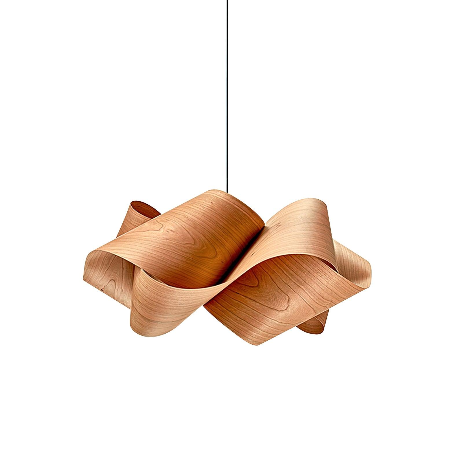 SylvaOak Wood Grain Pendant Light With Soft Ambient Glow - OpalDwell