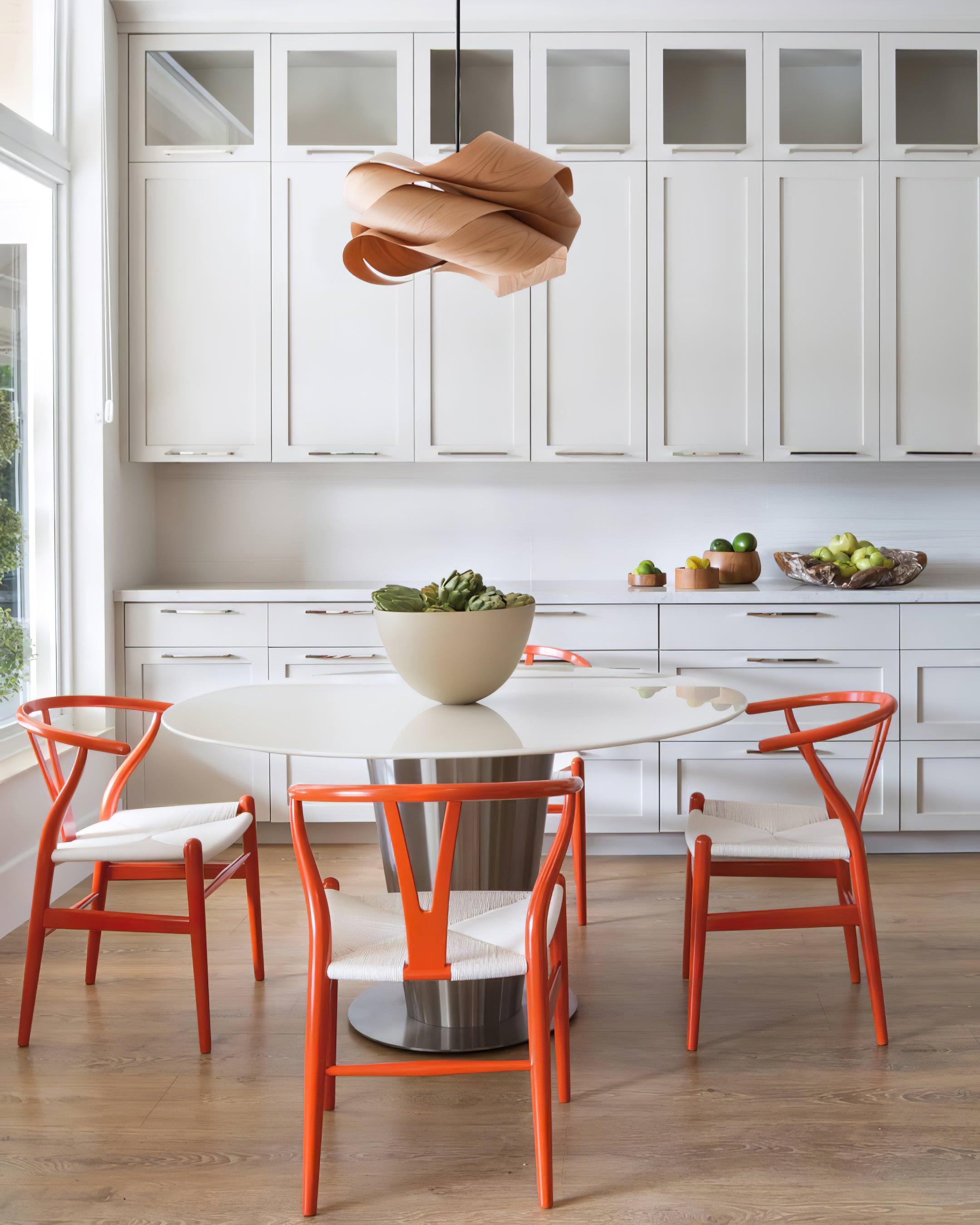 SylvaOak Wood Grain Pendant Light With Soft Ambient Glow - OpalDwell