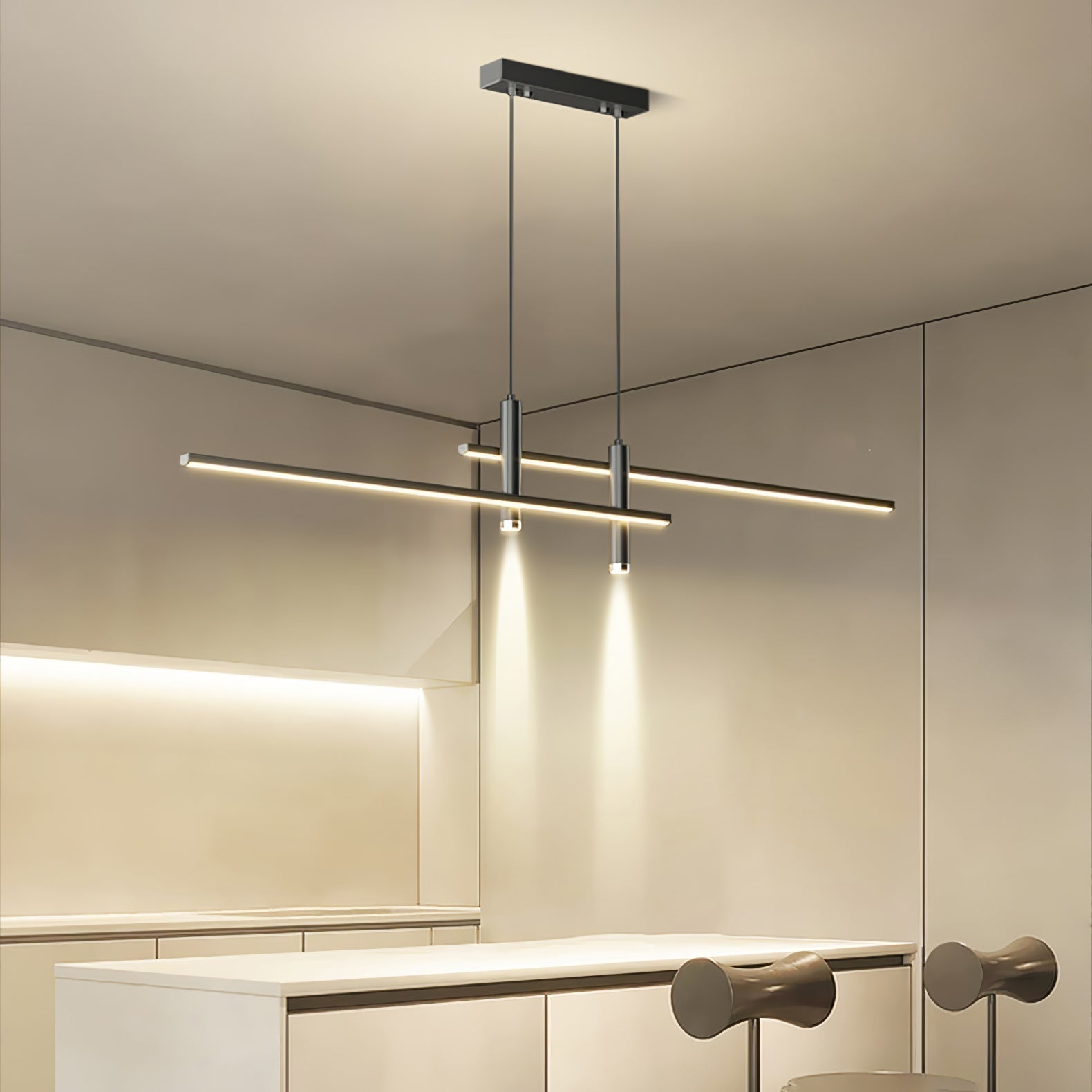 Nexa Linear Pendant Light for Modern Dining Room Lighting - OpalDwell
