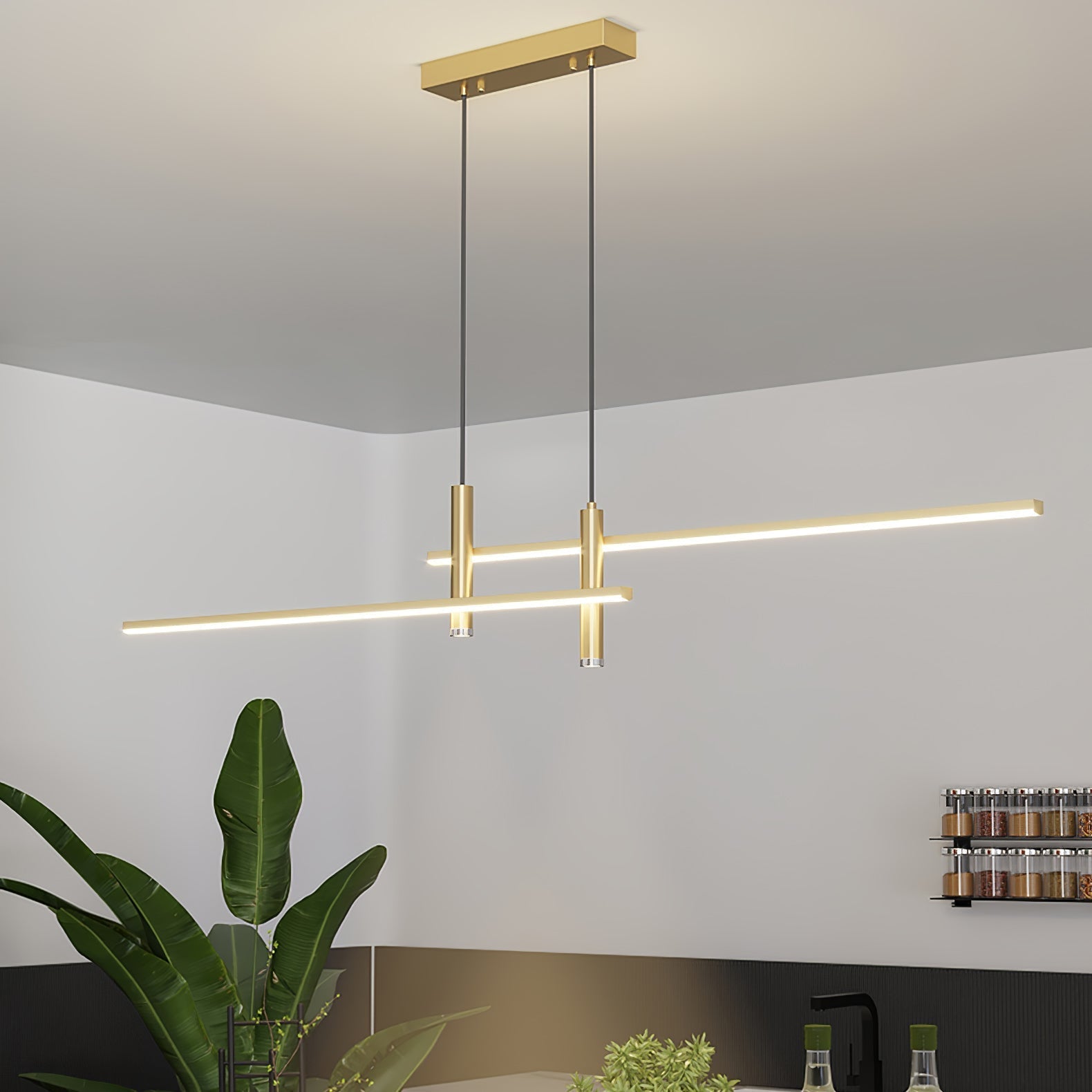 Nexa Linear Pendant Light for Modern Dining Room Lighting - OpalDwell