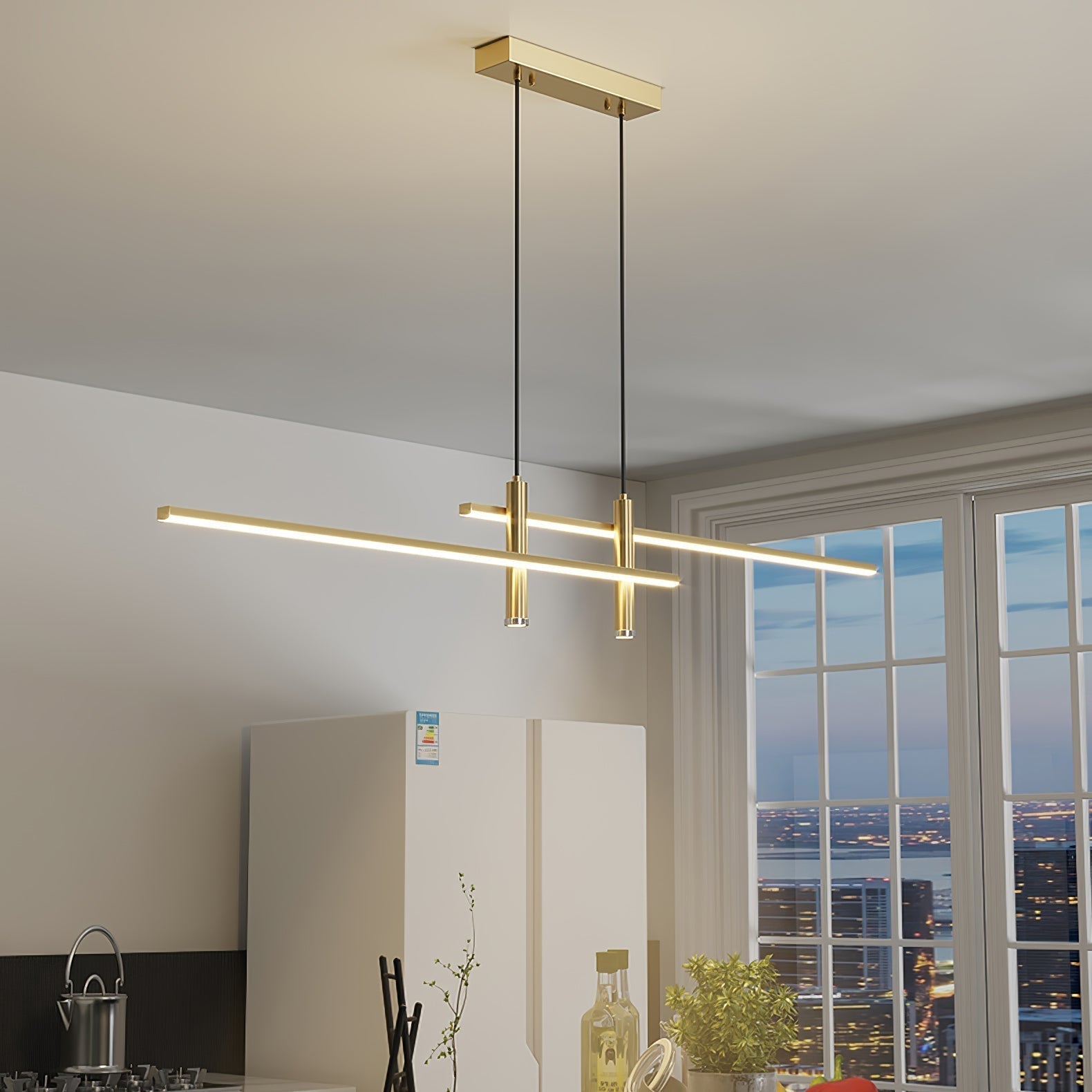 Nexa Linear Pendant Light for Modern Dining Room Lighting - OpalDwell