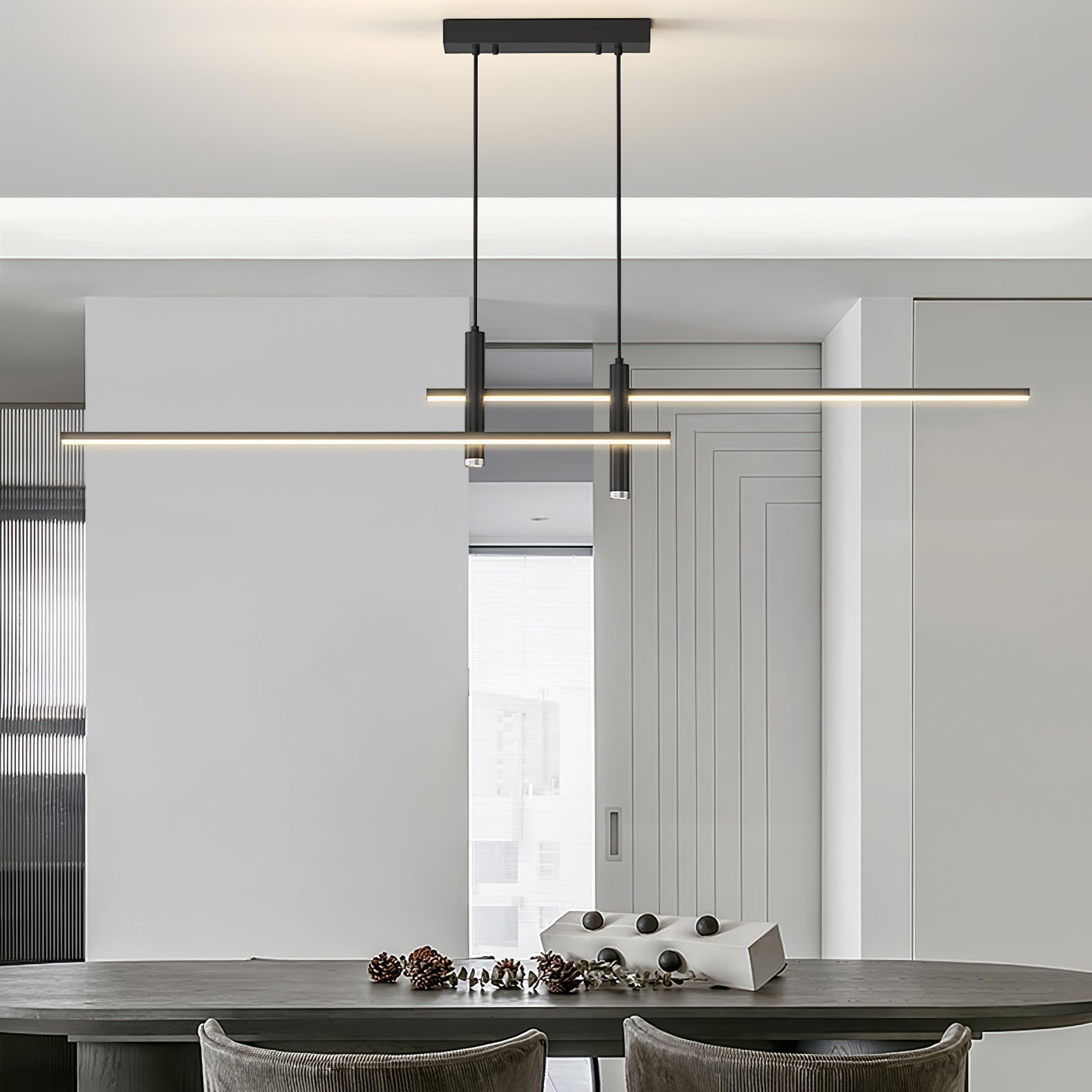 Nexa Linear Pendant Light for Modern Dining Room Lighting - OpalDwell