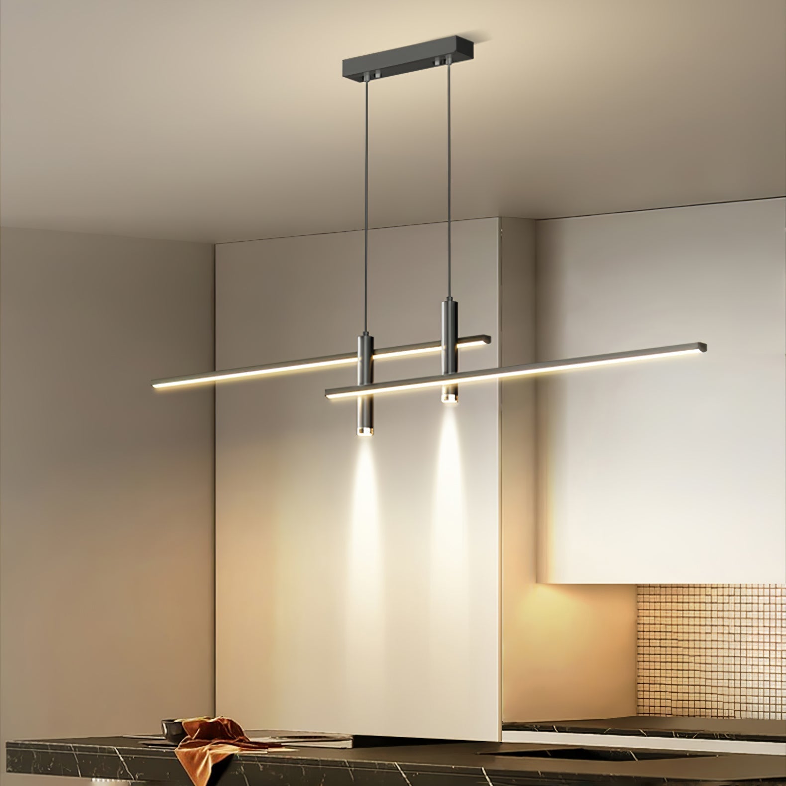 Nexa Linear Pendant Light for Modern Dining Room Lighting - OpalDwell