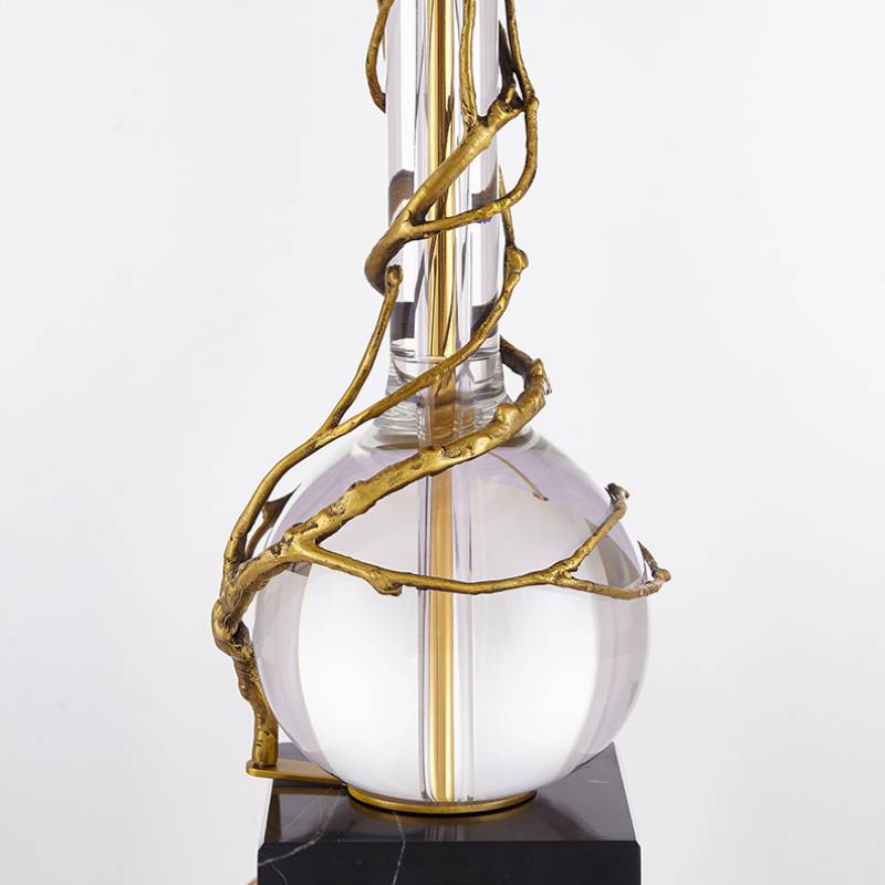 Elegant Marble Base Table Lamp With Black Shade - Modern Designer Lighting - OpalDwell