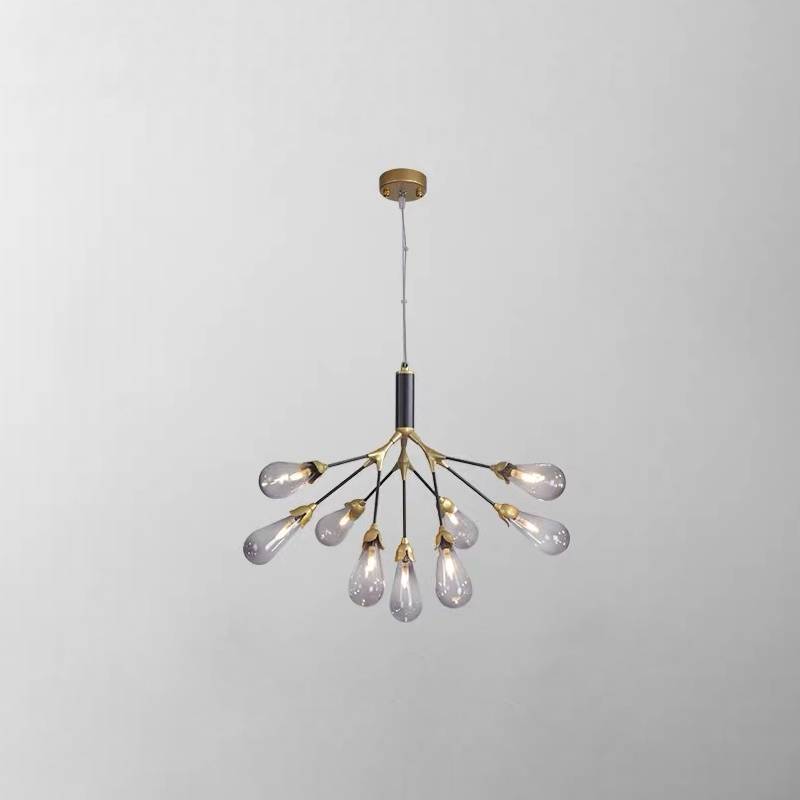 Modern Gold Branch Chandelier, Contemporary Ceiling Light For Living And Dining Rooms OpalDwell