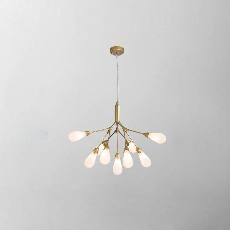 Modern Gold Branch Chandelier, Contemporary Ceiling Light For Living And Dining Rooms OpalDwell