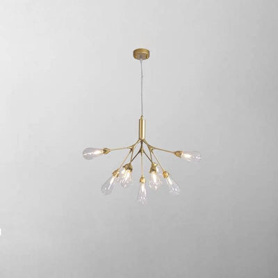 Modern Gold Branch Chandelier, Contemporary Ceiling Light For Living And Dining Rooms OpalDwell