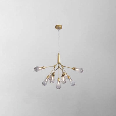Modern Gold Branch Chandelier, Contemporary Ceiling Light For Living And Dining Rooms OpalDwell