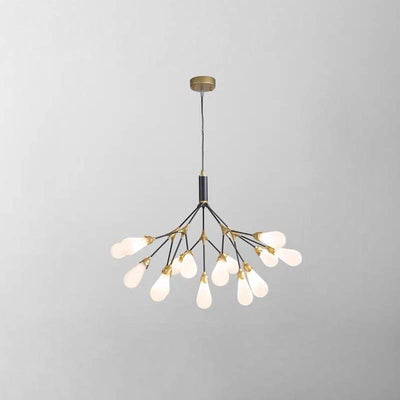 Modern Gold Branch Chandelier, Contemporary Ceiling Light For Living And Dining Rooms OpalDwell