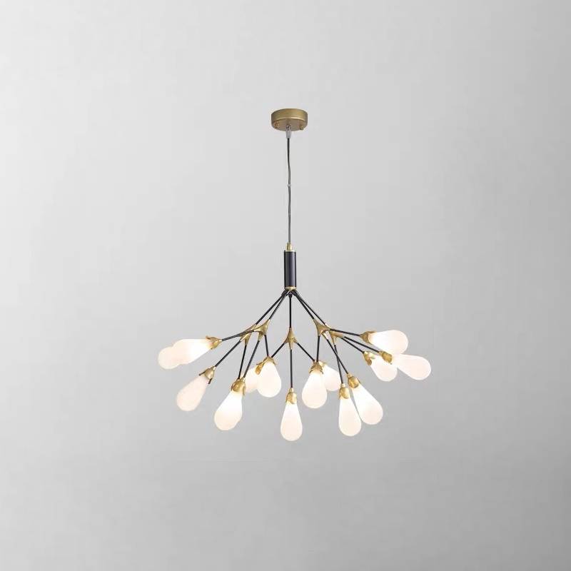 Modern Gold Branch Chandelier, Contemporary Ceiling Light For Living And Dining Rooms OpalDwell