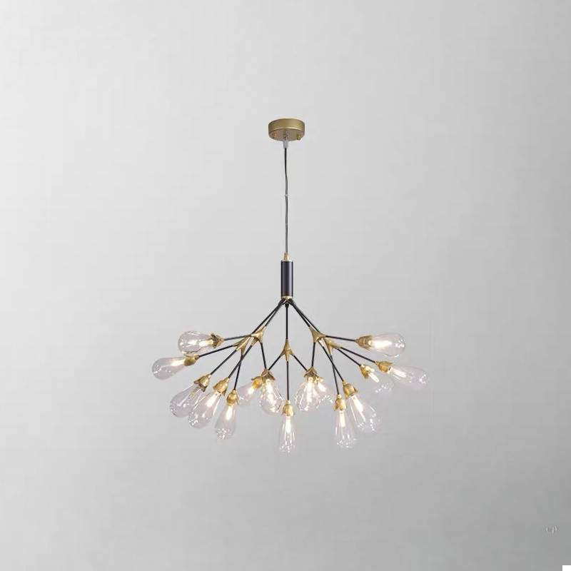 Modern Gold Branch Chandelier, Contemporary Ceiling Light For Living And Dining Rooms OpalDwell