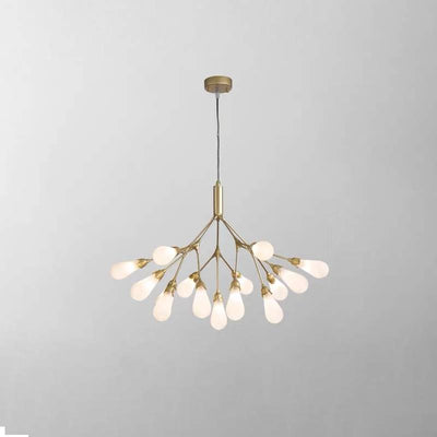 Modern Gold Branch Chandelier, Contemporary Ceiling Light For Living And Dining Rooms OpalDwell