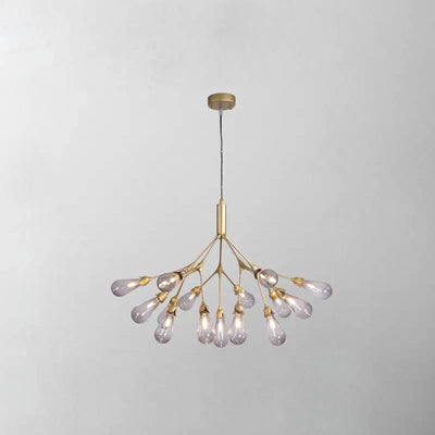 Modern Gold Branch Chandelier, Contemporary Ceiling Light For Living And Dining Rooms OpalDwell