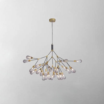 Modern Gold Branch Chandelier, Contemporary Ceiling Light For Living And Dining Rooms OpalDwell