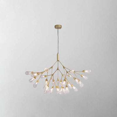 Modern Gold Branch Chandelier, Contemporary Ceiling Light For Living And Dining Rooms OpalDwell
