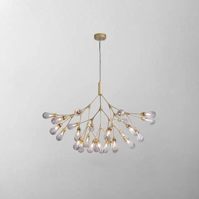 Modern Gold Branch Chandelier, Contemporary Ceiling Light For Living And Dining Rooms OpalDwell
