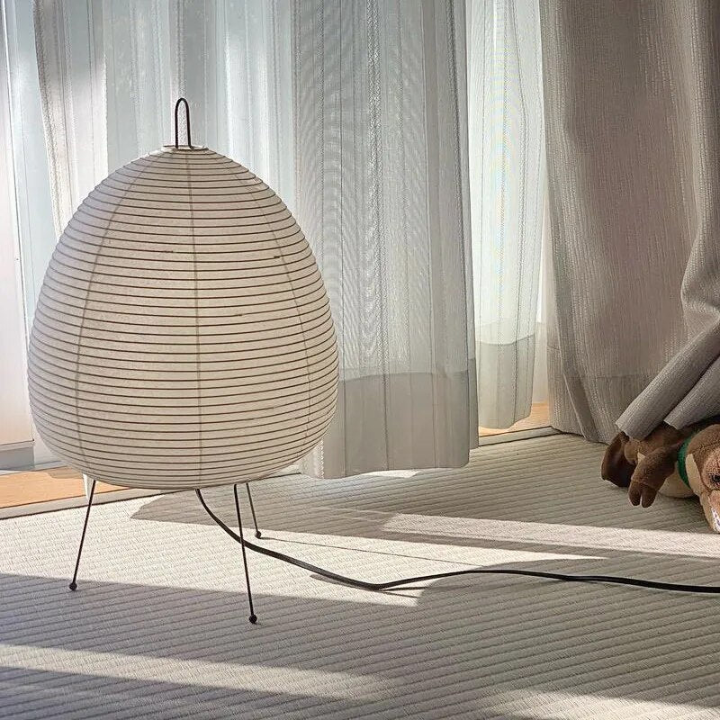 Lumisora Rice Paper Lamp with Soft Ambient LED Glow - OpalDwell