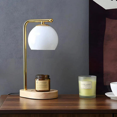 Aurora Candle Warmer Lamp With Adjustable Glow, Modern Minimalist Design - OpalDwell