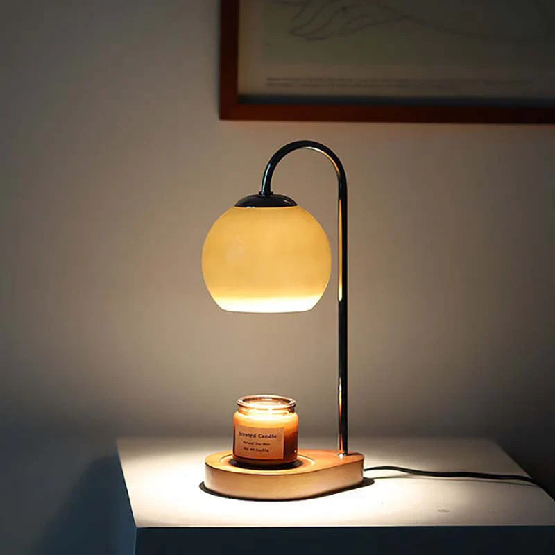 Aurora Candle Warmer Lamp With Adjustable Glow, Modern Minimalist Design - OpalDwell