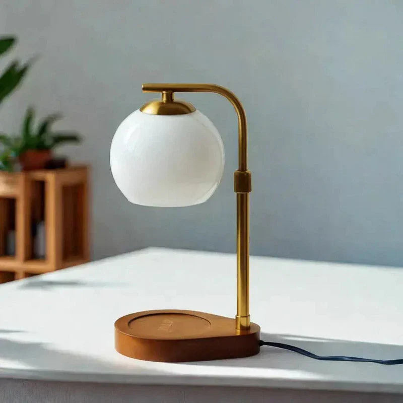 Aurora Candle Warmer Lamp With Adjustable Glow, Modern Minimalist Design - OpalDwell