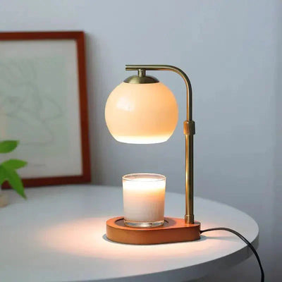 Aurora Candle Warmer Lamp With Adjustable Glow, Modern Minimalist Design - OpalDwell