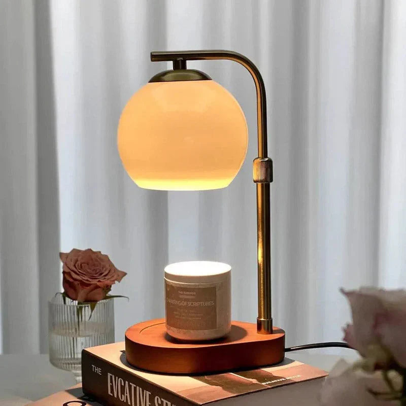 Aurora Candle Warmer Lamp With Adjustable Glow, Modern Minimalist Design - OpalDwell