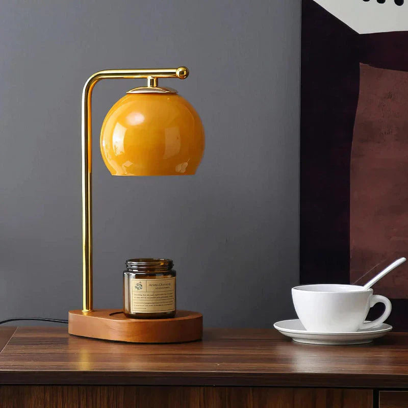 Aurora Candle Warmer Lamp With Adjustable Glow, Modern Minimalist Design - OpalDwell
