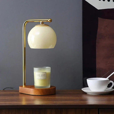 Aurora Candle Warmer Lamp With Adjustable Glow, Modern Minimalist Design - OpalDwell