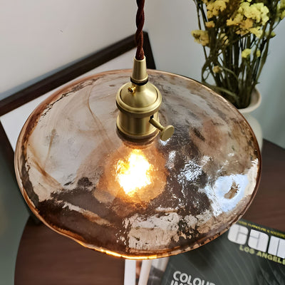 Aurelia Elegant Modern Glass Copper Kitchen Pendant Lighting OpalDwell