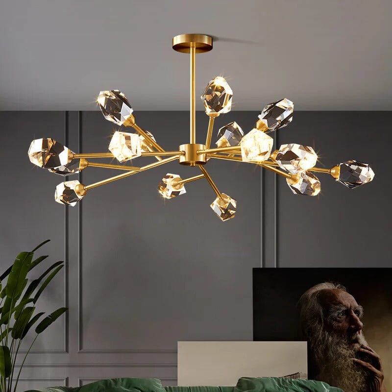 AstraLux Elegant Modern K9 Crystal Ceiling Pendant Light Fixture OpalDwell