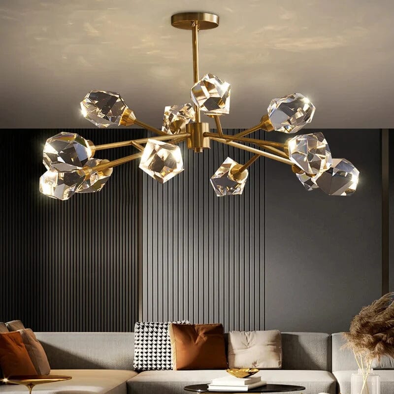 AstraLux Elegant Modern K9 Crystal Ceiling Pendant Light Fixture OpalDwell