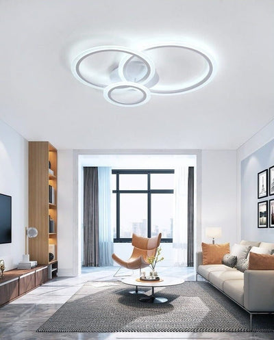 NovaLux Modern Sleek LED Flush Mount Ceiling Light Fixture OpalDwell