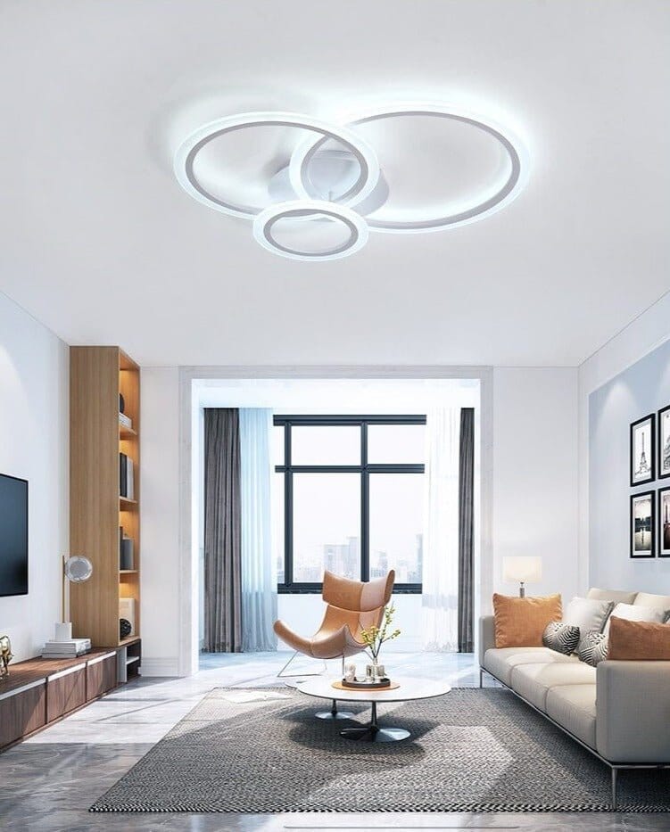 NovaLux Modern Sleek LED Flush Mount Ceiling Light Fixture OpalDwell