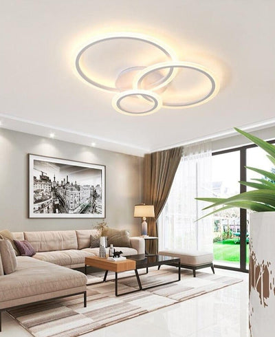 NovaLux Modern Sleek LED Flush Mount Ceiling Light Fixture OpalDwell