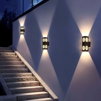 NovaLume Stylish Dual Head Waterproof Outdoor Wall Light Sconce - OpalDwell