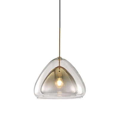 Modern Glass Pendant Light With Clear Shade Ceiling Fixture OpalDwell