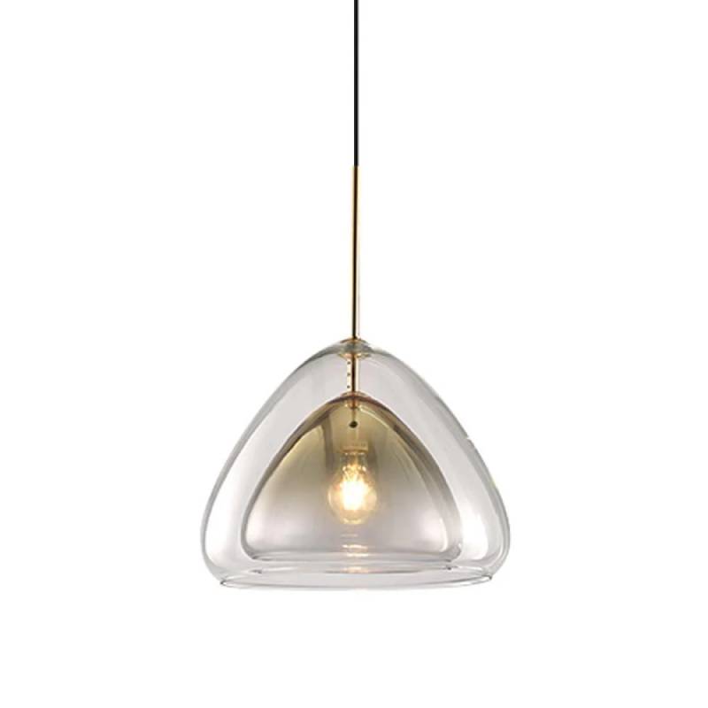 Modern Glass Pendant Light With Clear Shade Ceiling Fixture OpalDwell