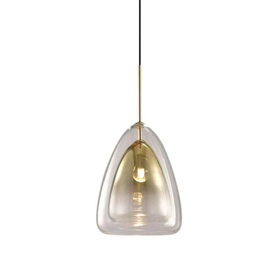 Modern Glass Pendant Light With Clear Shade Ceiling Fixture OpalDwell
