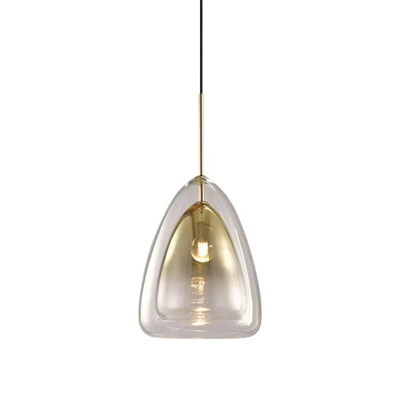 Modern Glass Pendant Light With Clear Shade Ceiling Fixture OpalDwell