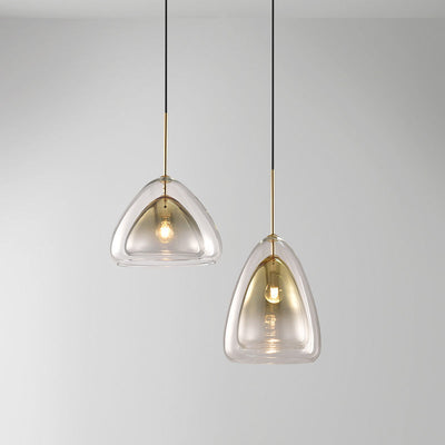 Modern Glass Pendant Light With Clear Shade Ceiling Fixture OpalDwell