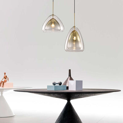 Modern Glass Pendant Light With Clear Shade Ceiling Fixture OpalDwell